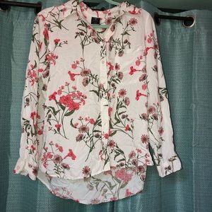 Cream/floral George button down shirt size xxl